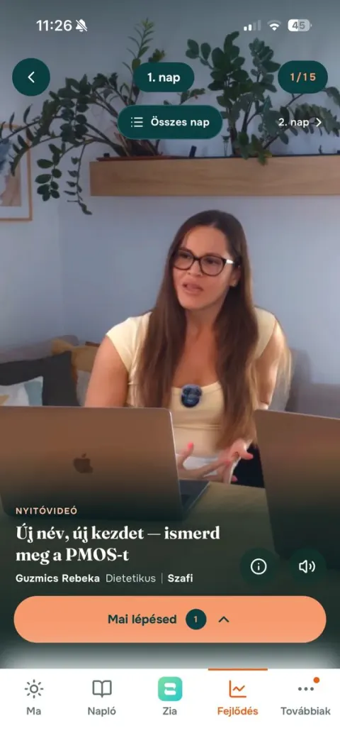 1. nap: nyitóvideó Guzmics Rebekával, Új név, új kezdet — ismerd meg a PMOS-t